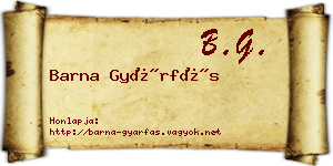 Barna Gyárfás névjegykártya
